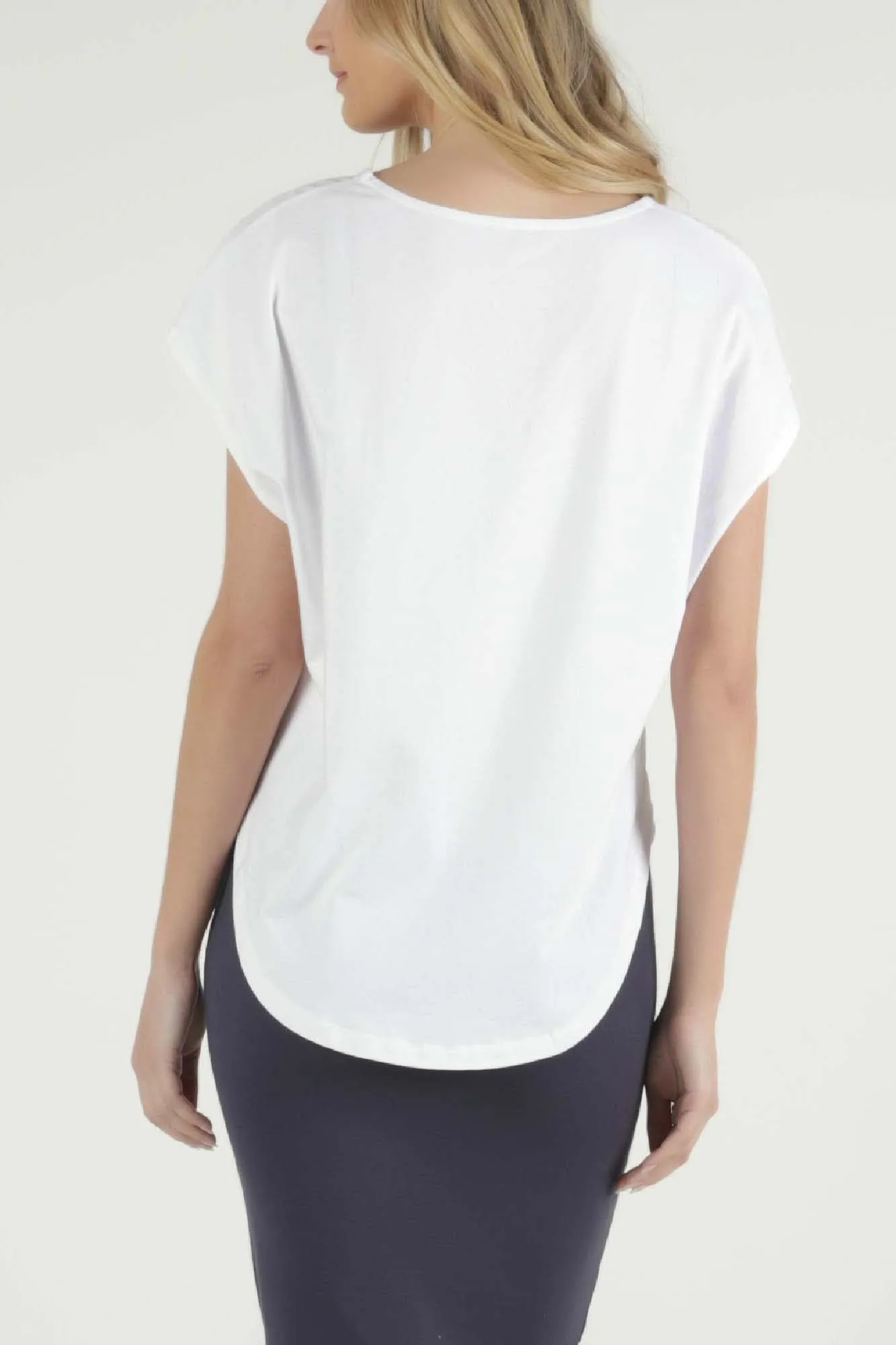 Betty Basics Tulip Top in White