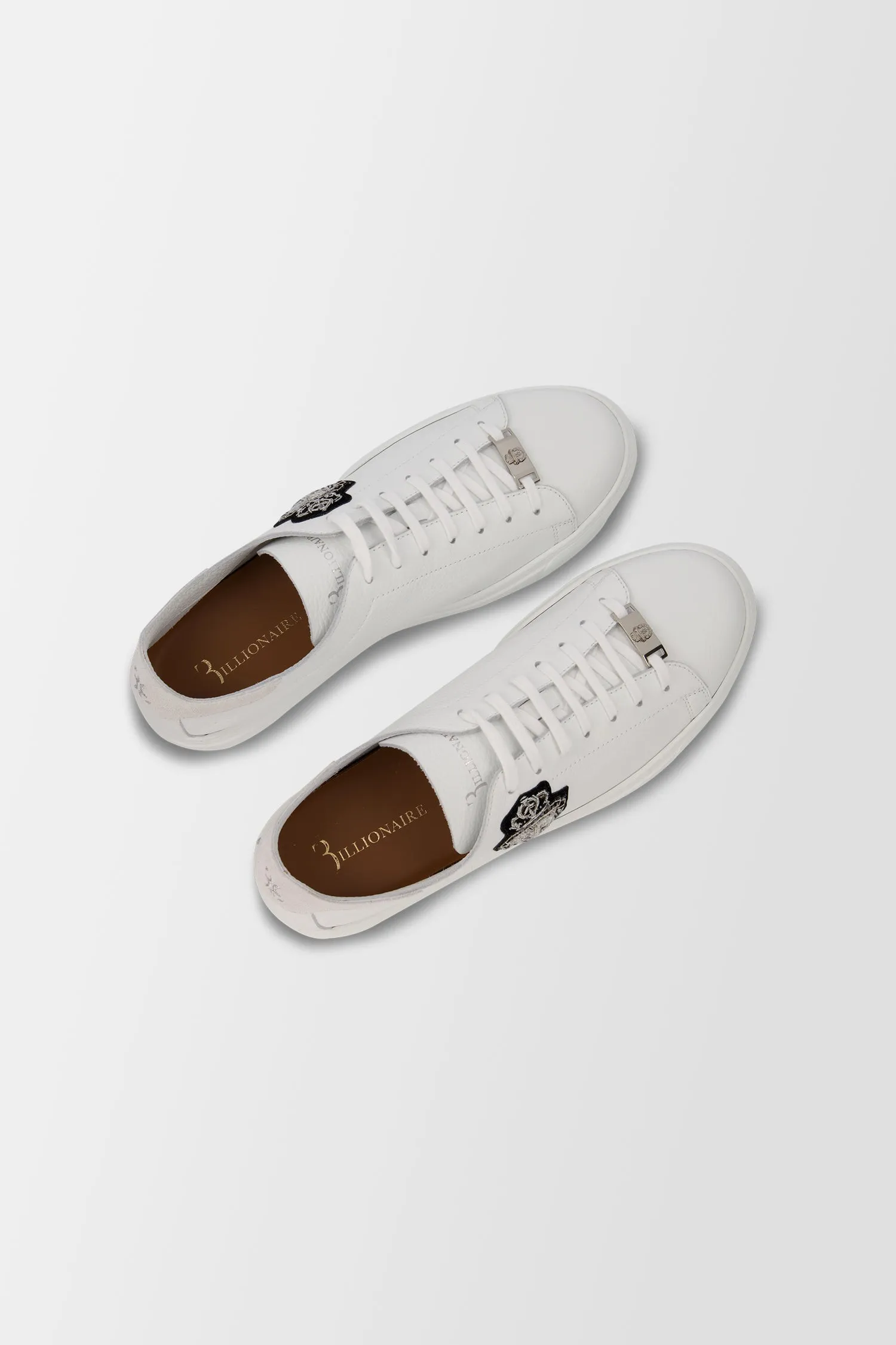 Billionaire Black Crest White Sneakers