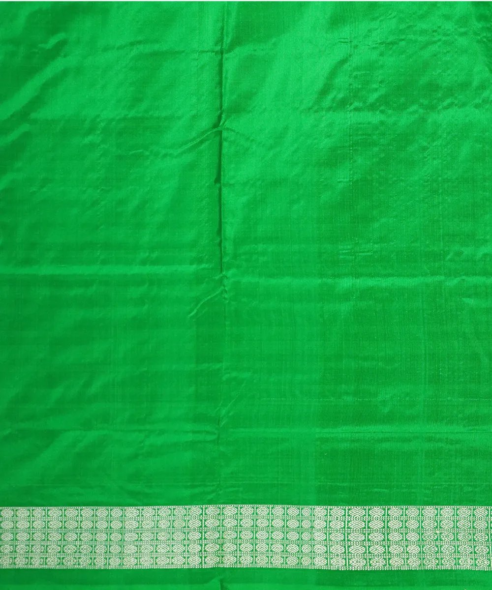 Black lime green silk handloom sambalpuri saree