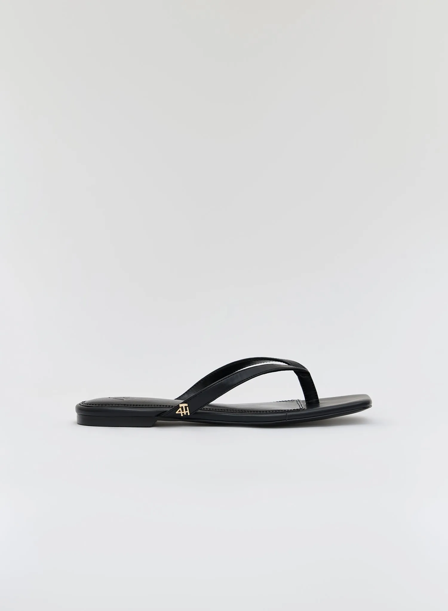 Black PU Slip On Sandal- Mila