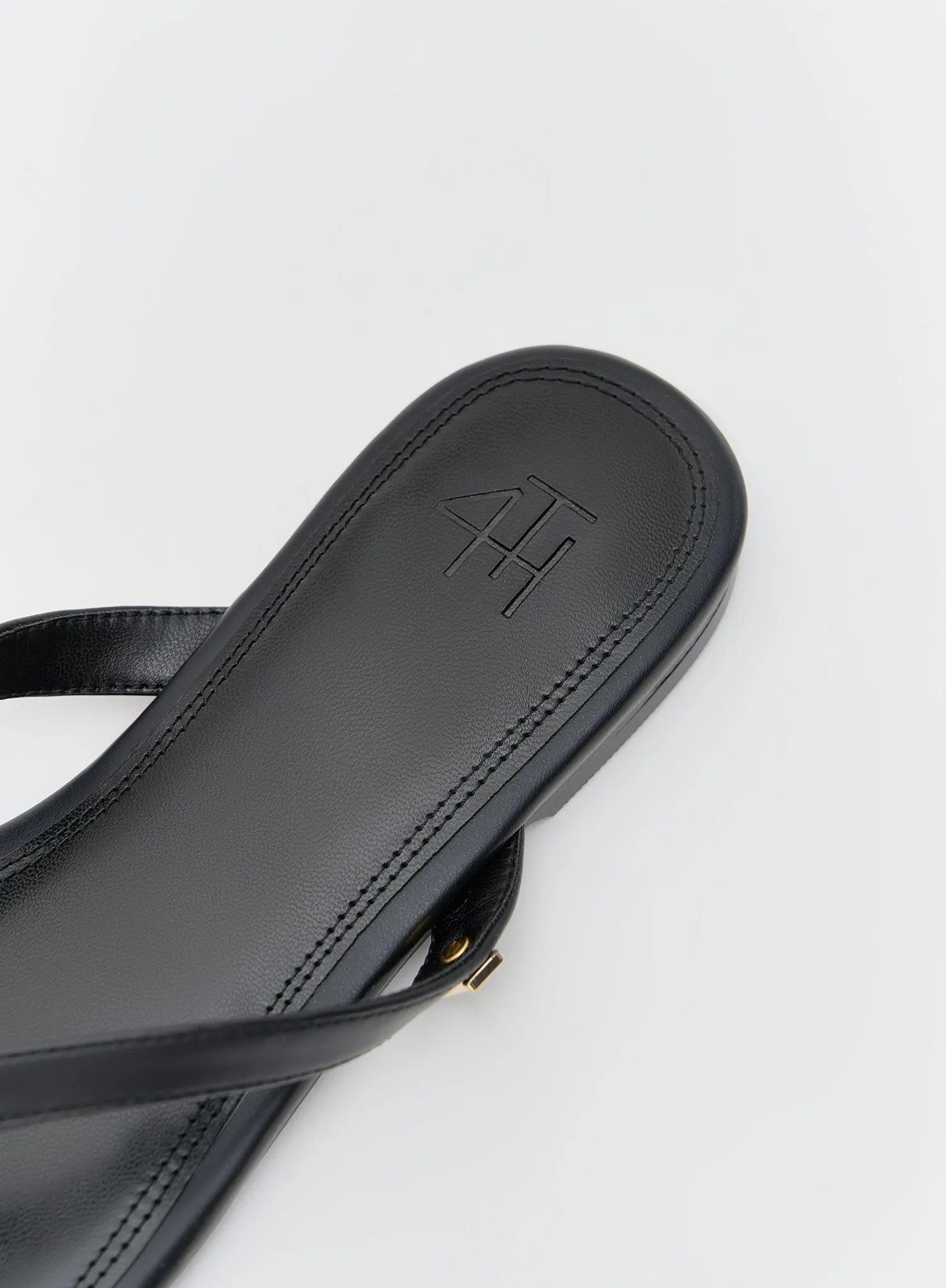 Black PU Slip On Sandal- Mila