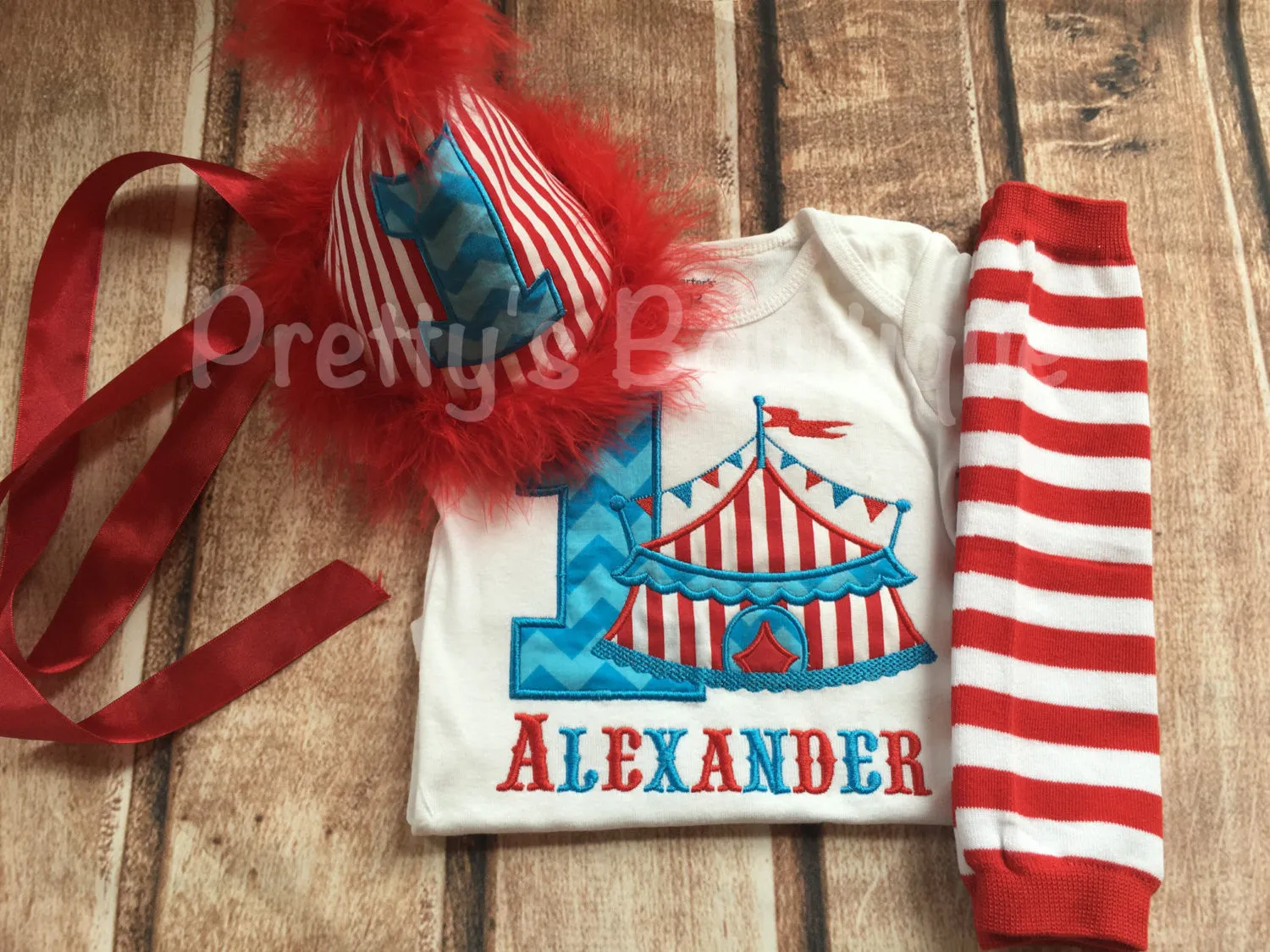 Boy Circus Birthday outfit -- Circus birthday outfit -- Shirt or One piece/legwarmers/party hat-- Boys Circus outfit-- Boys BirthdayAsk a qu