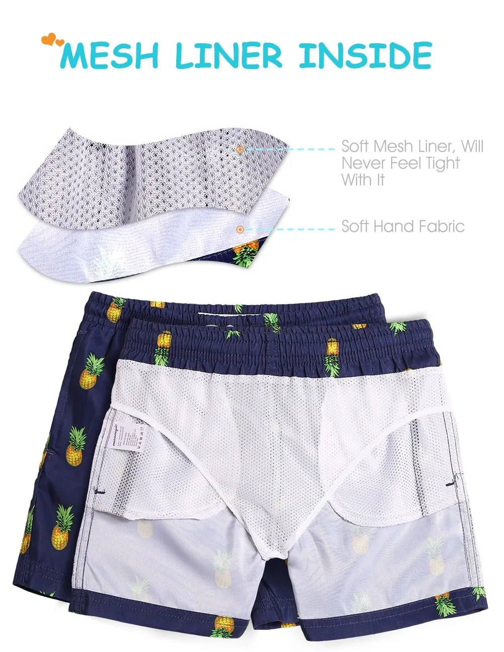 Boys Cute Pineapple Swim Trunk