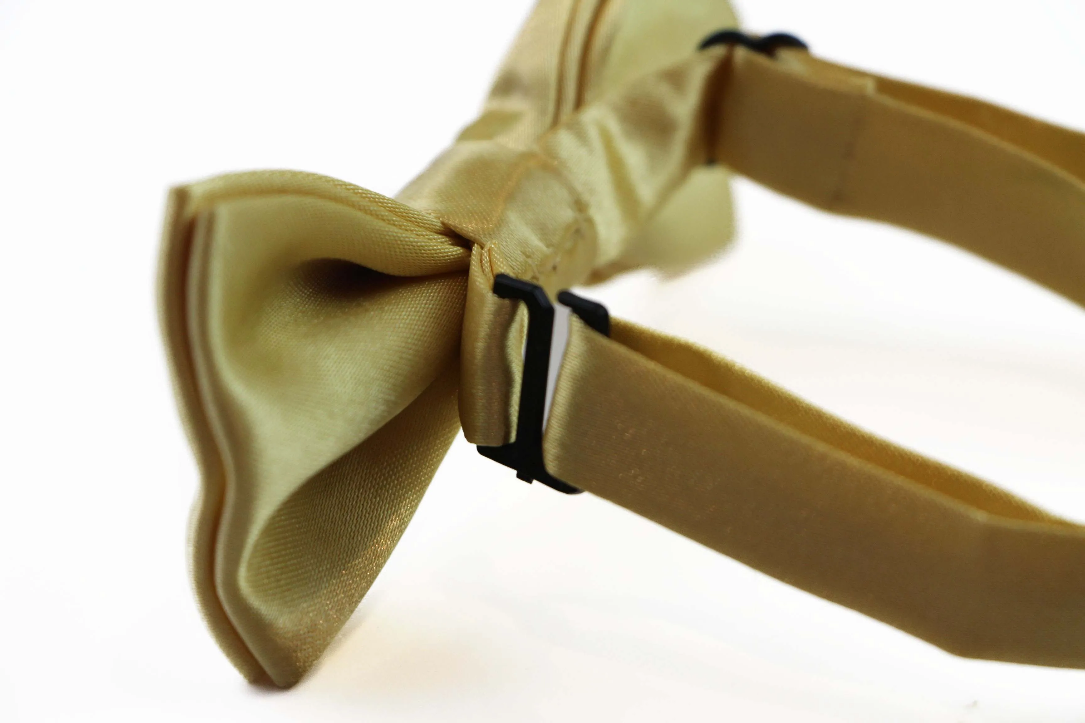 Boys Yellow Gold Plain Bow Tie