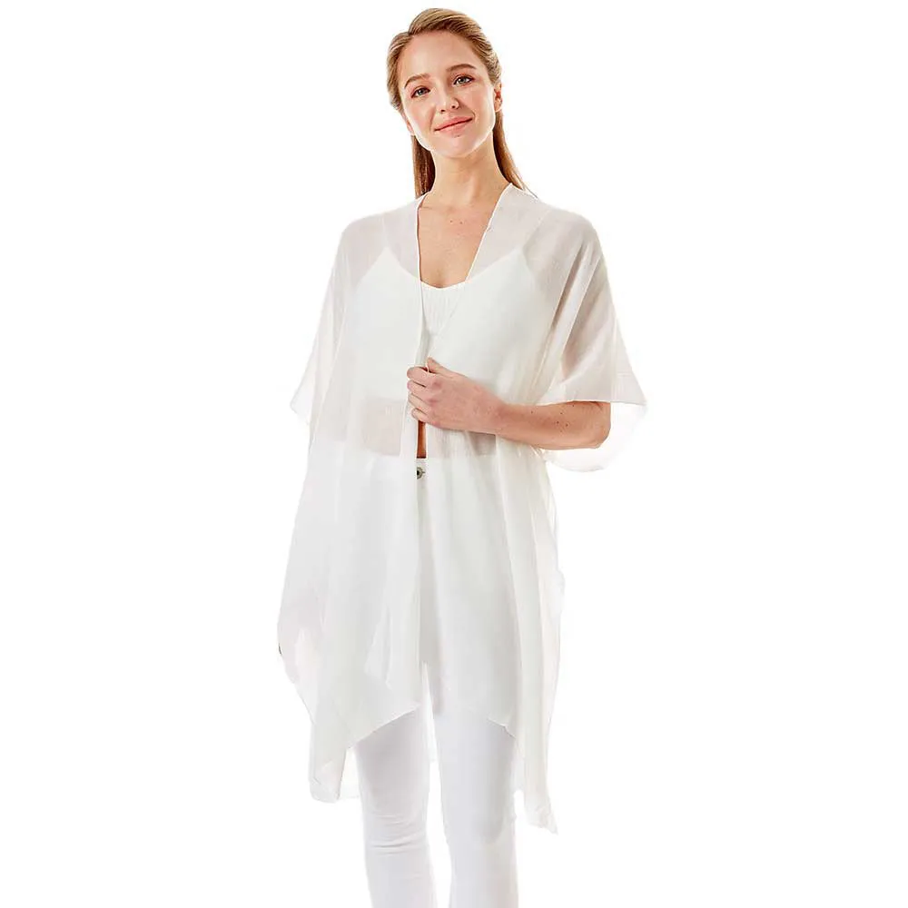 Bride Solid Lettering Cover Up Poncho