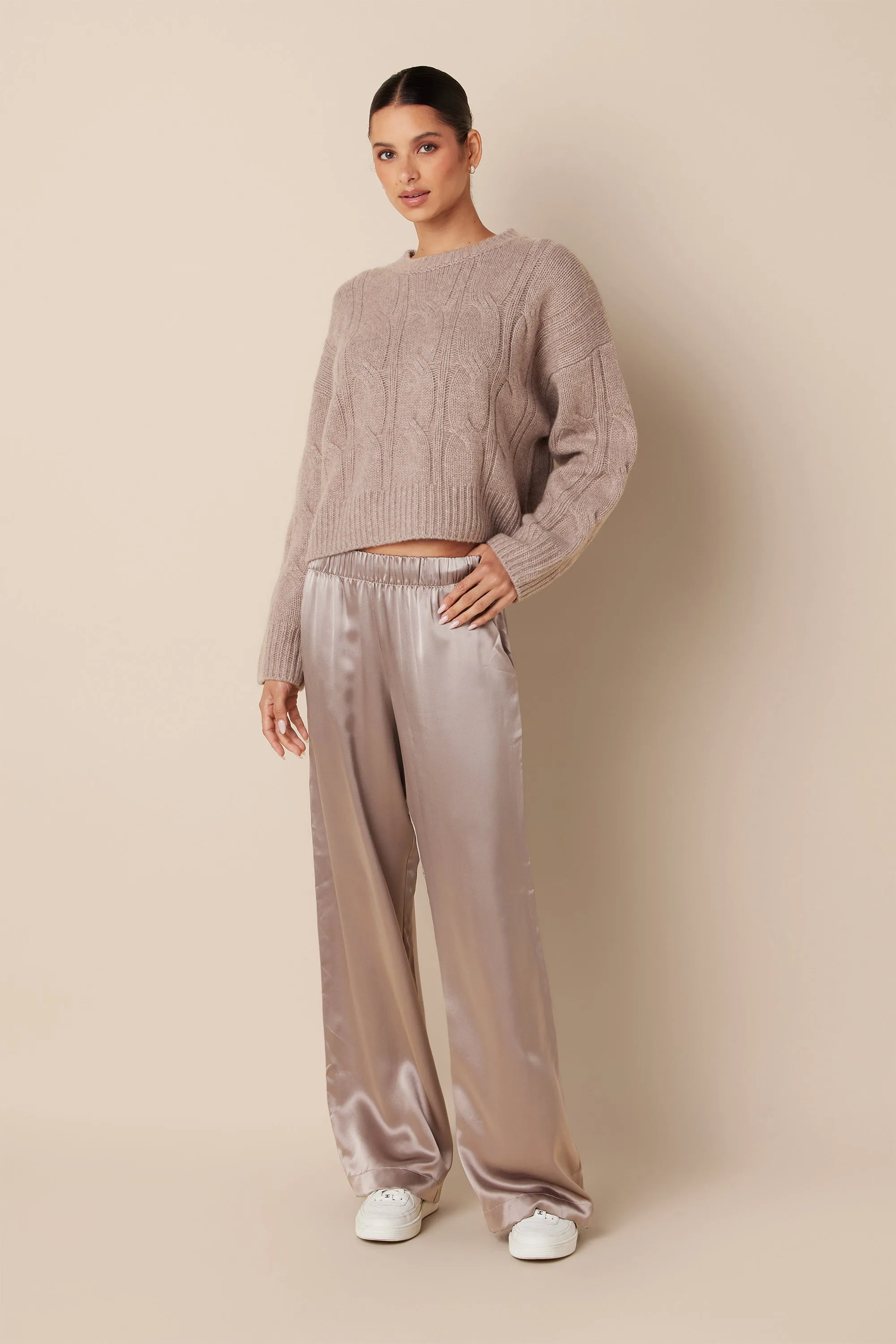 BRYNN WIDE LEG PANT | TOAST