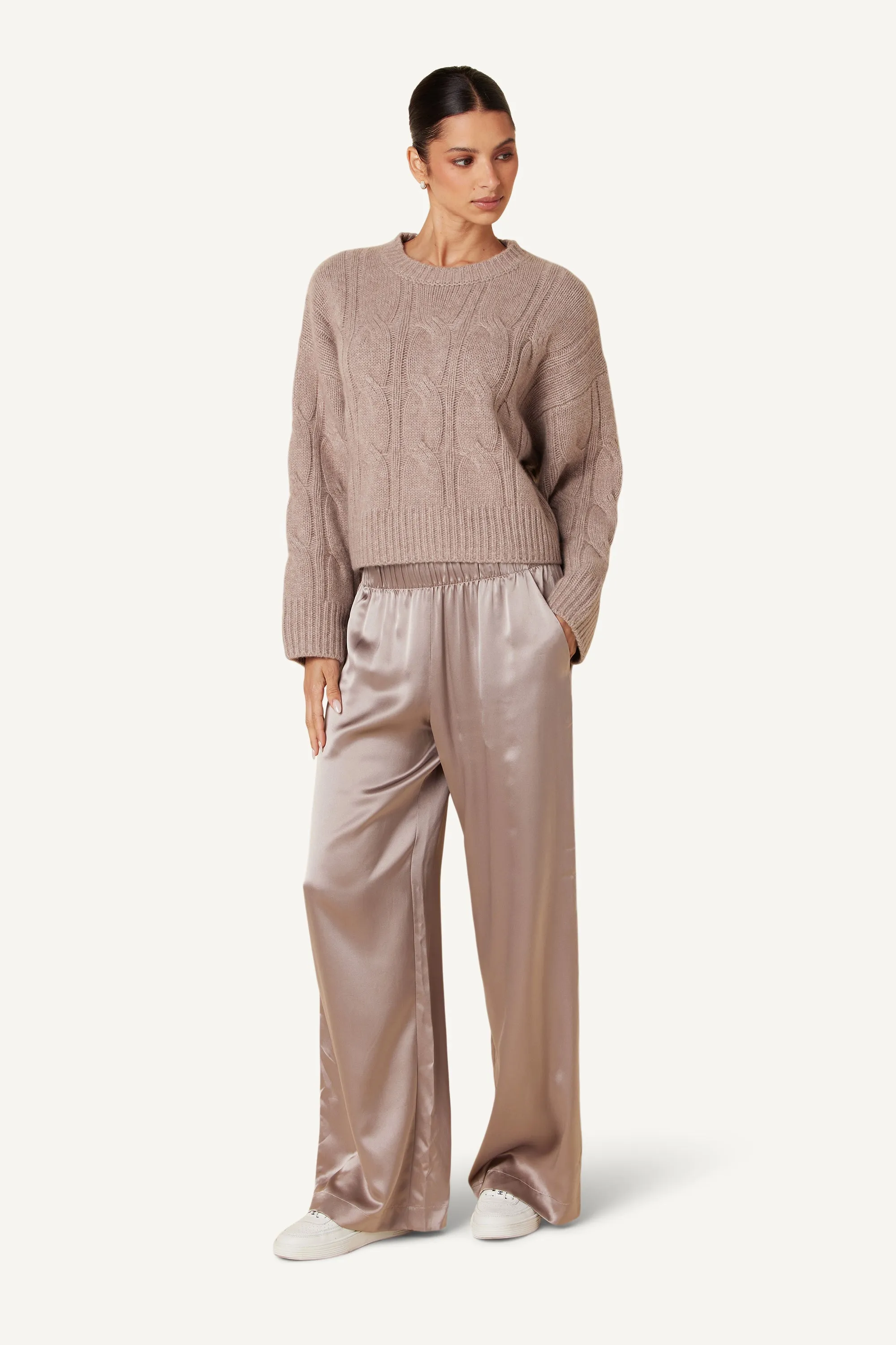 BRYNN WIDE LEG PANT | TOAST