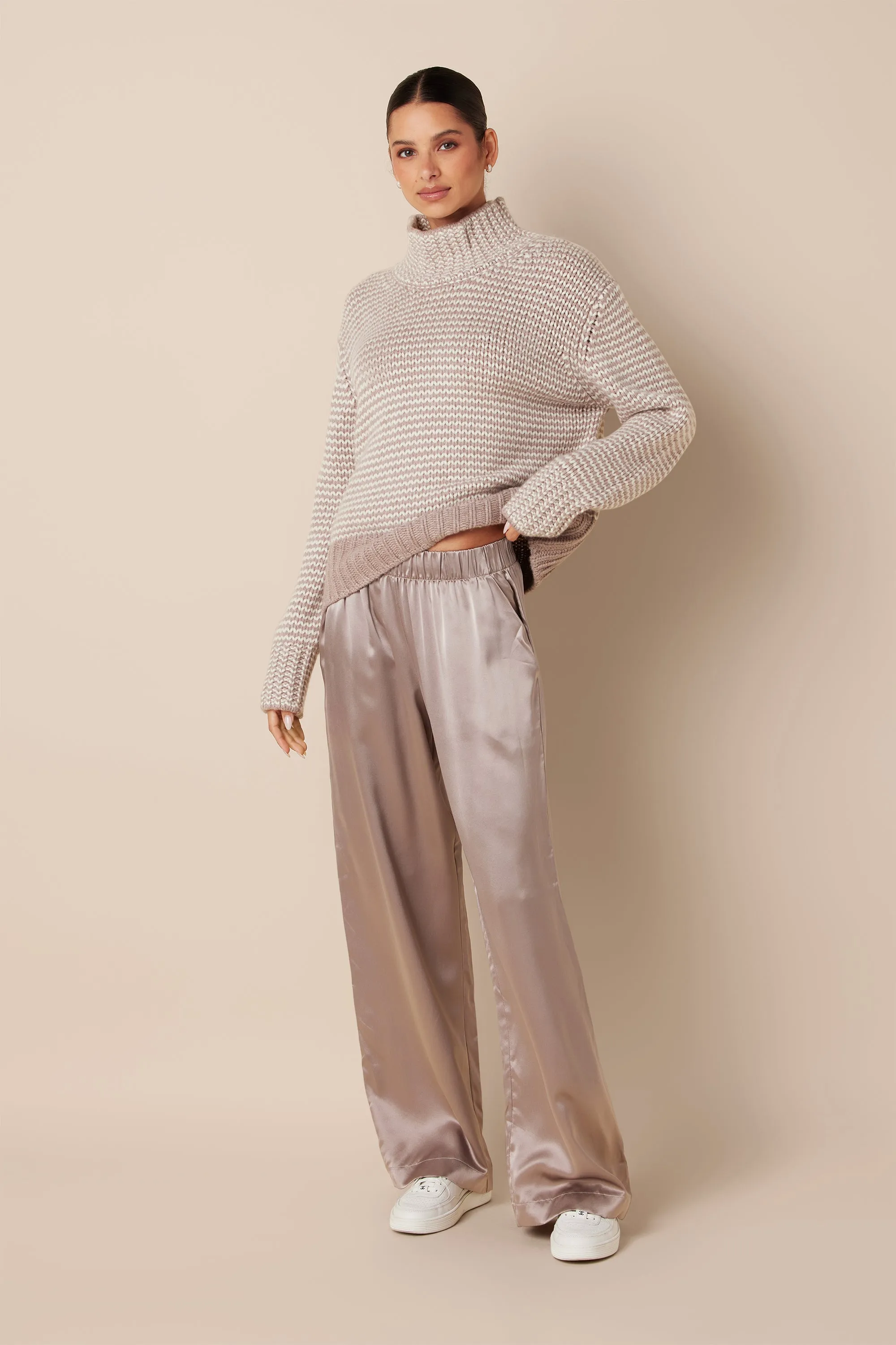 BRYNN WIDE LEG PANT | TOAST