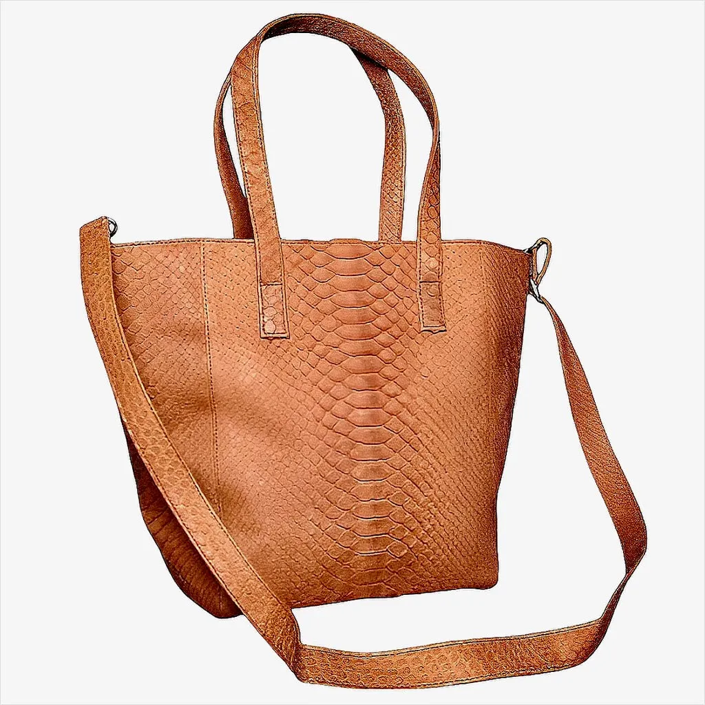 Camel Beige Shopper Tote Bag