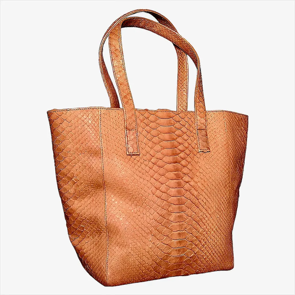 Camel Beige Shopper Tote Bag