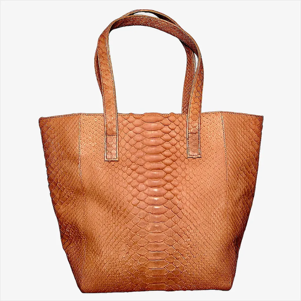 Camel Beige Shopper Tote Bag