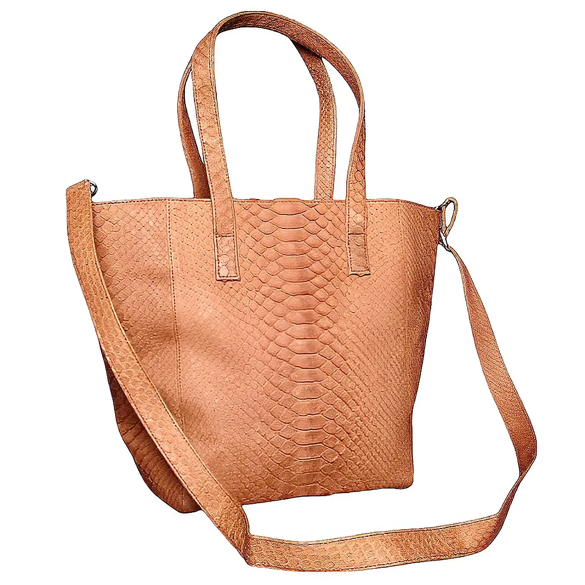 Camel Beige Shopper Tote Bag