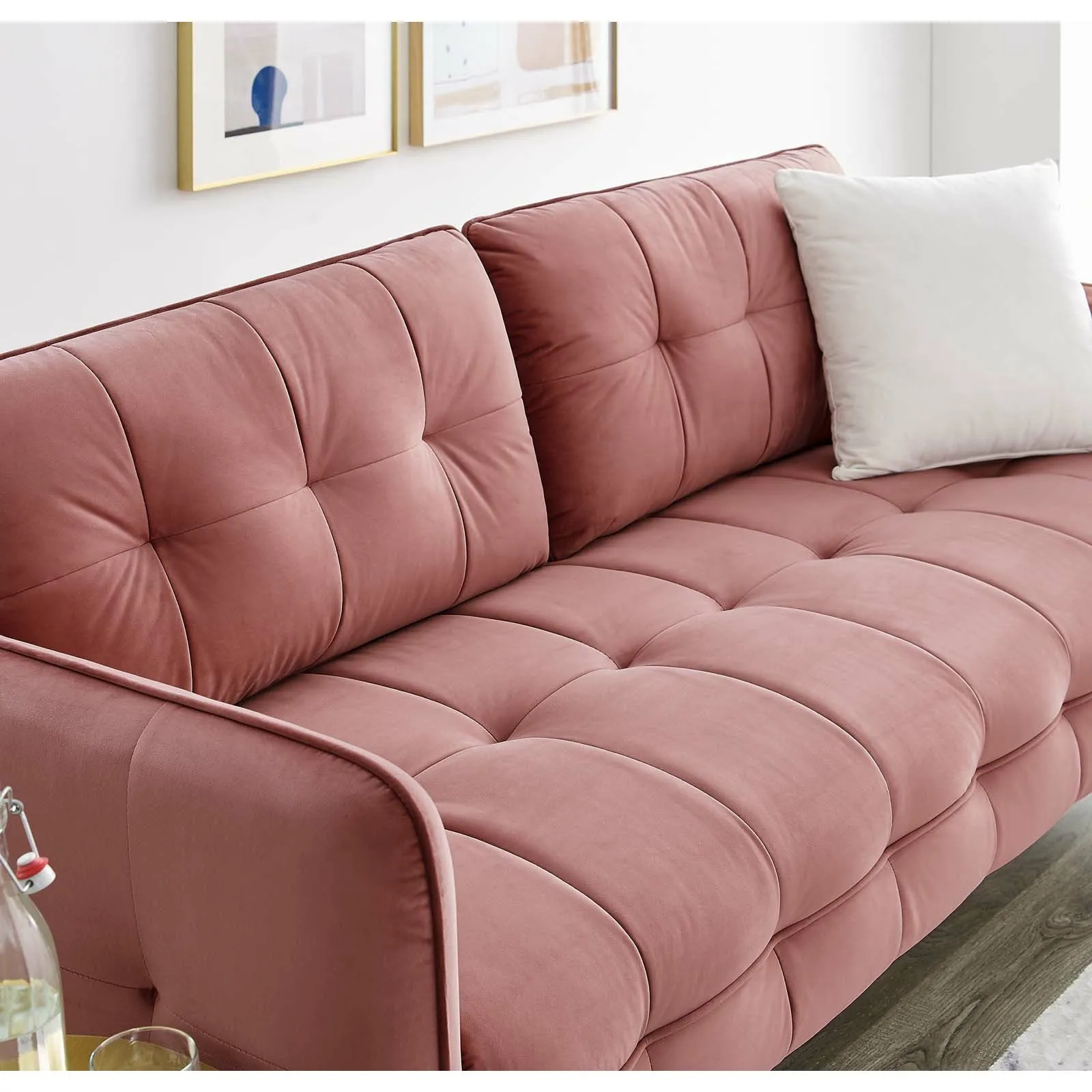 Cameron Tufted Performance Velvet Sofa