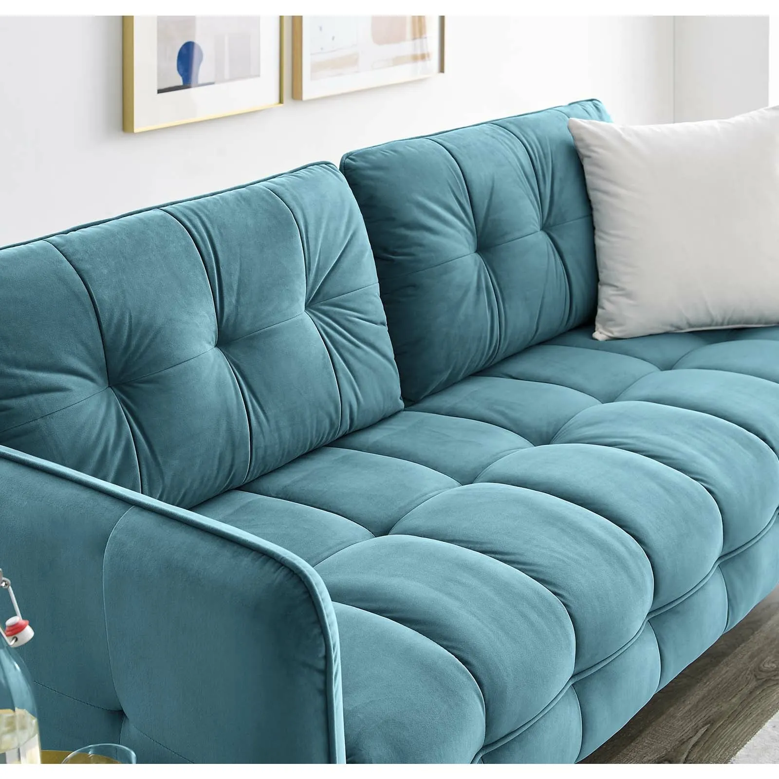 Cameron Tufted Performance Velvet Sofa