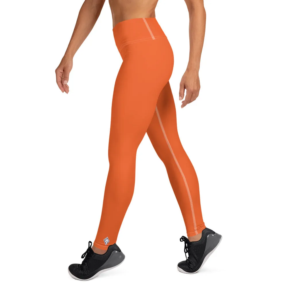 Casual Cool: Solid Color Leggings for Her Workout - Flamingo