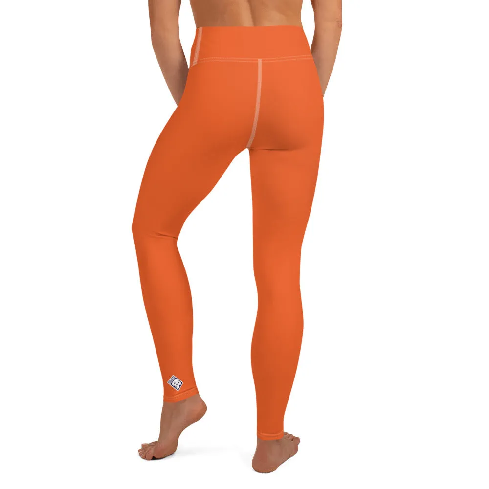 Casual Cool: Solid Color Leggings for Her Workout - Flamingo