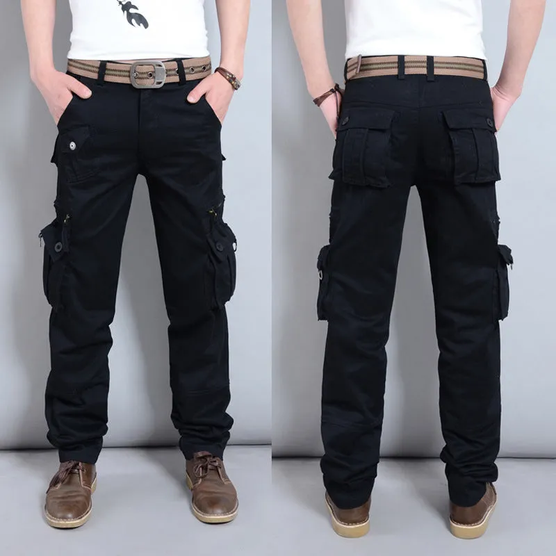 Casual Outdoor Pocket Solid Color Men Pants