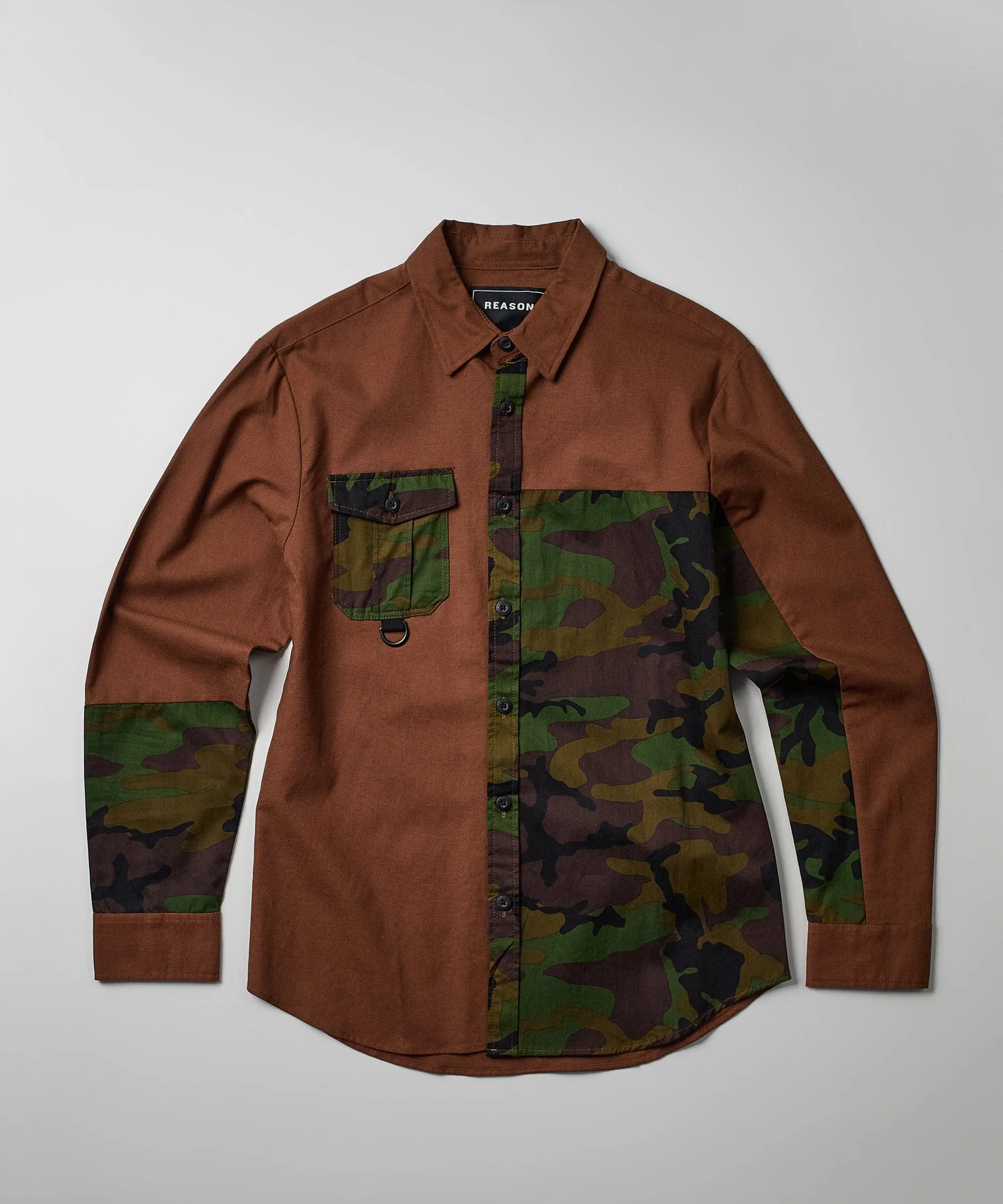 Cavalli Camo Details Long Sleeve Flannel Shirt