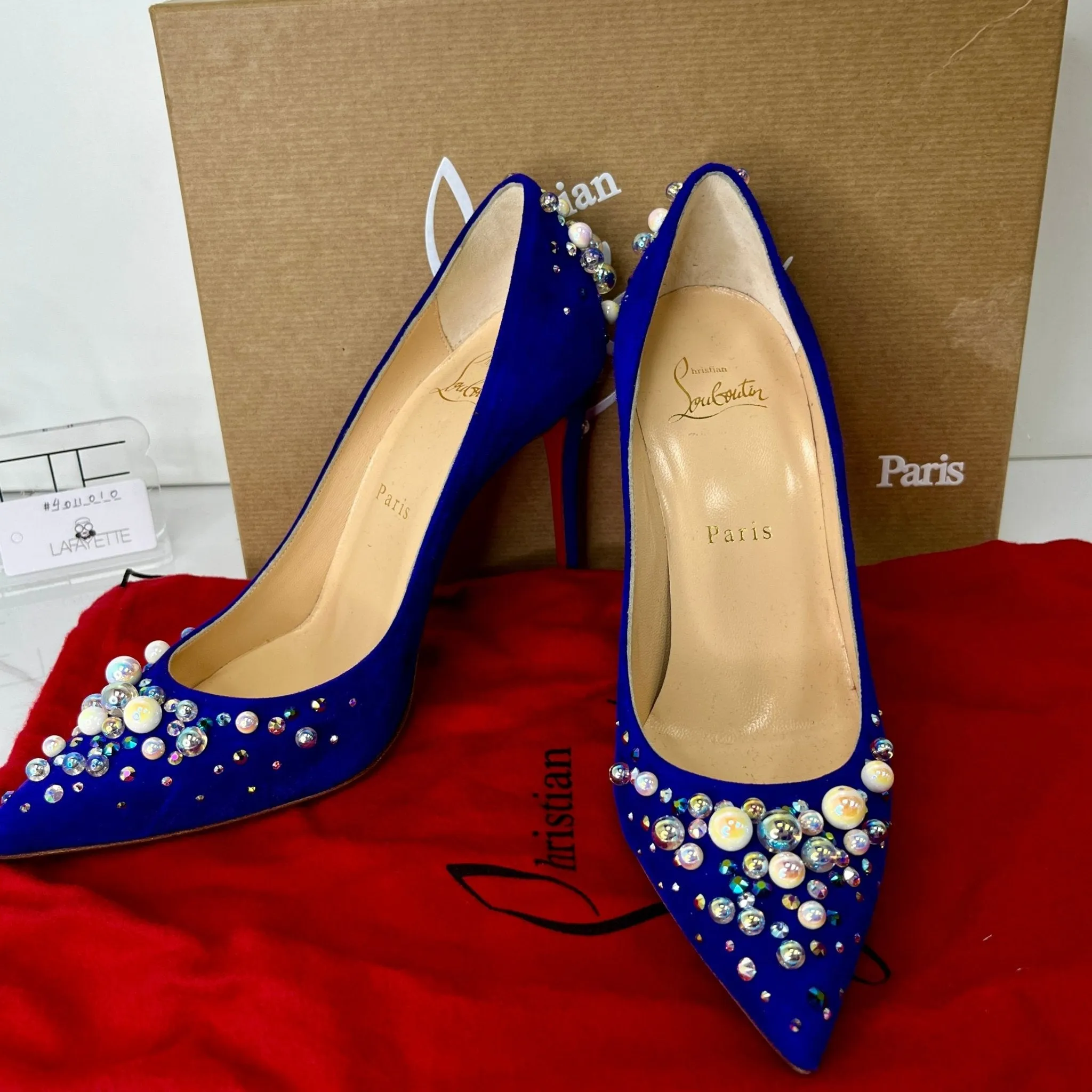 Christian Louboutin Veau Velours Candidate 100 Pumps Purple Pop