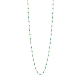 Classic Gigi Turquoise Green sautoir, Yellow Gold, 23.6"