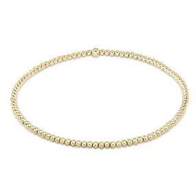 Classic gold 2mm bead bracelet