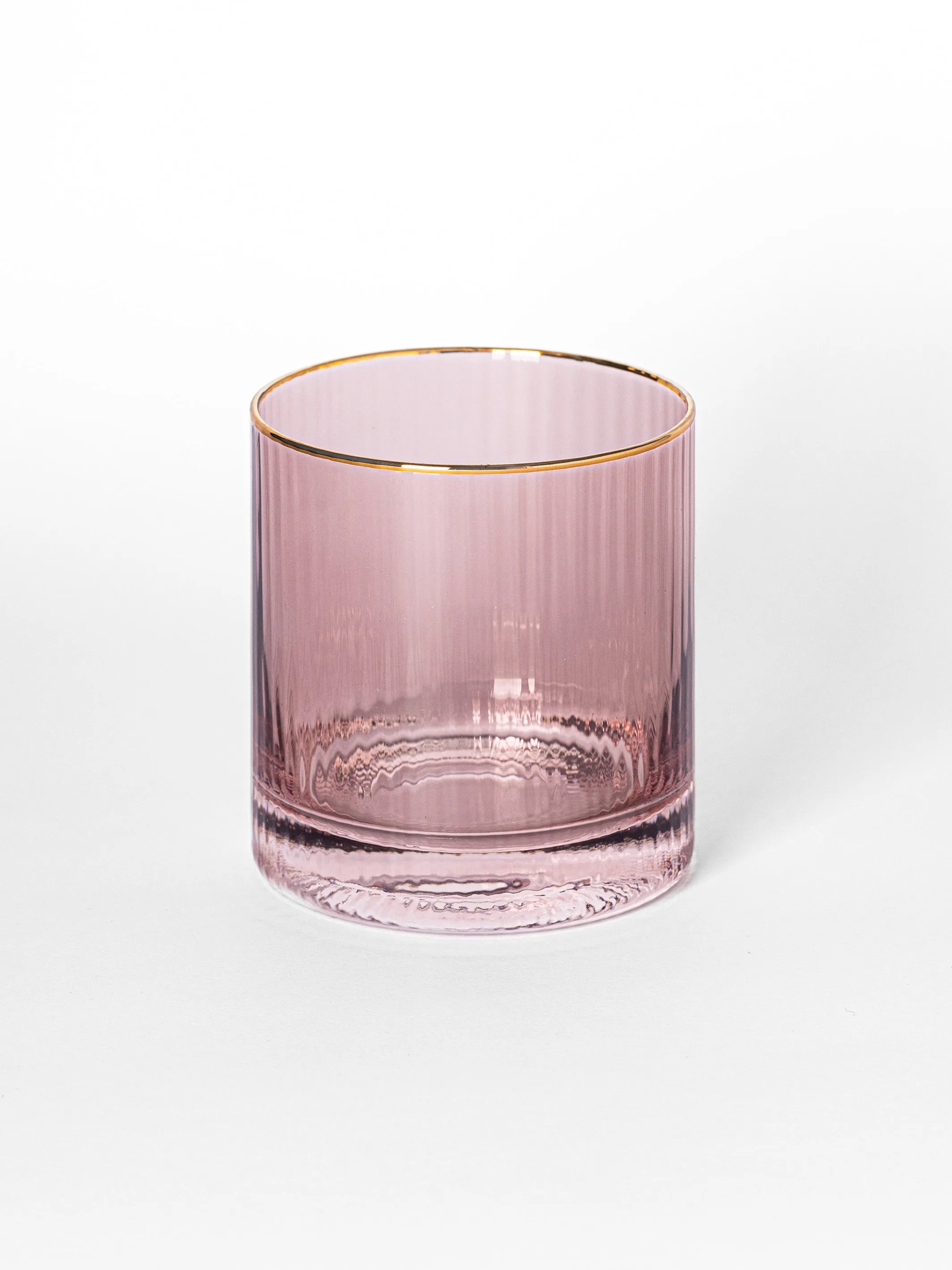 Cocktail Glass | Ribbed Mauve - Set of 4