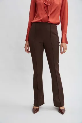 Crepe Seam Slit Flare Pant