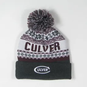 Culver North Pole Knit-In Cuff Beanie with Pom