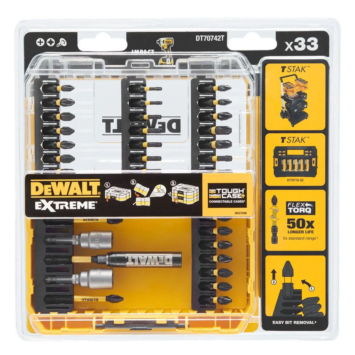 Dewalt FLEXTORQ Screw Driving Bit Set 33 Piece DT70742T-QZ