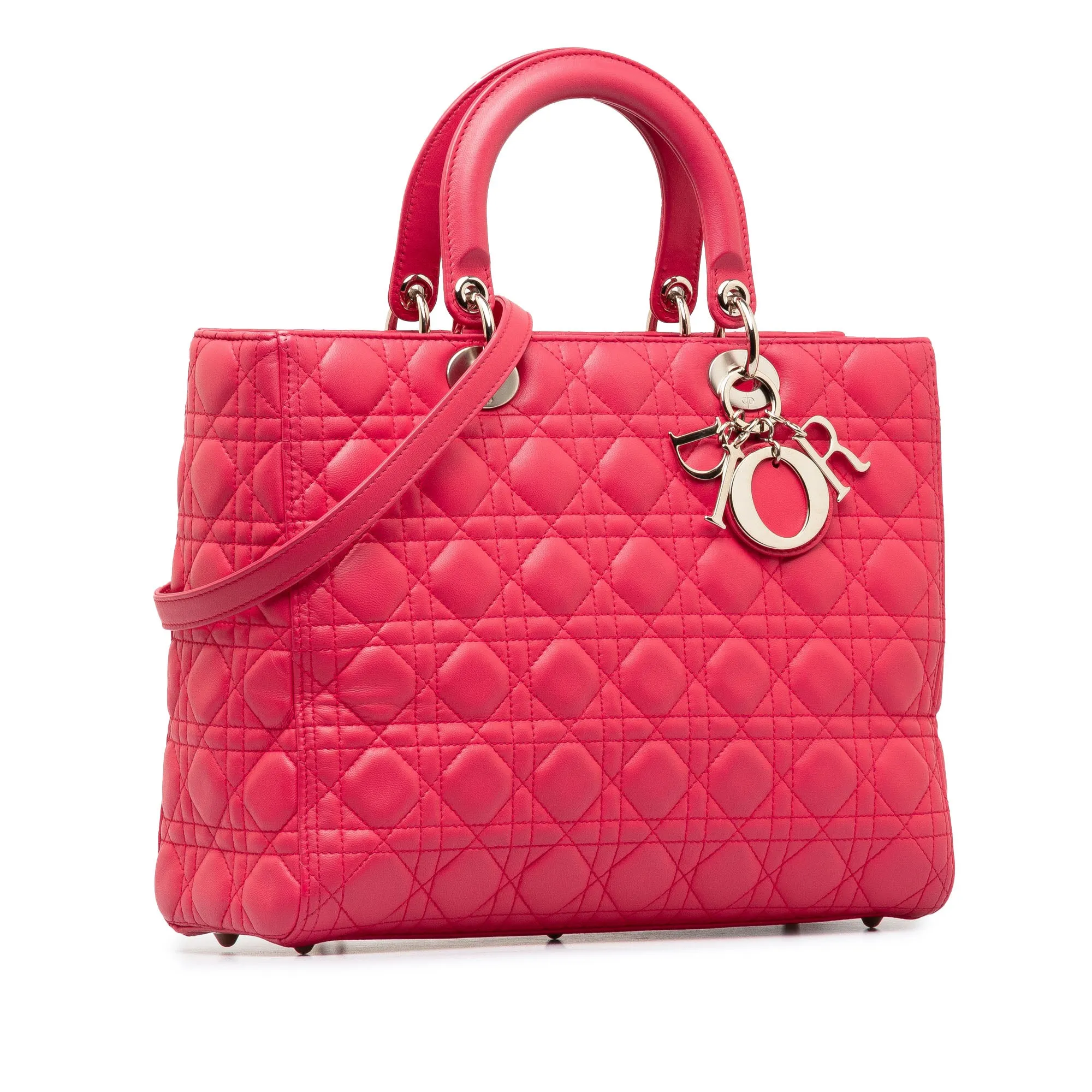 Dior Lady Dior Large Pink Cannage Lambskin