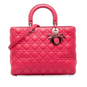 Dior Lady Dior Large Pink Cannage Lambskin