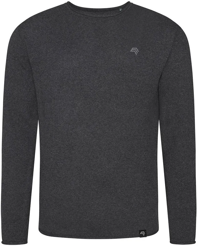 ECL 0060 ― Recycled Feinstrick-Pullover aus regenerierter Baumwolle - Charcoal Grau