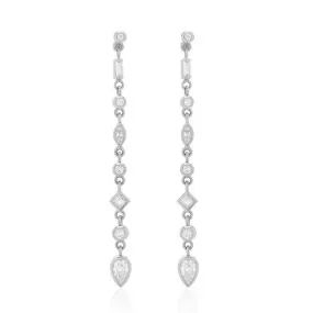 ELENA DUSTER EARRINGS SILVER