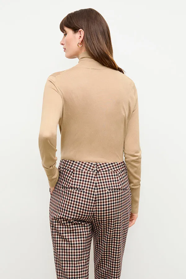 Elizabeth Turtleneck - Silk Jersey :: Camel