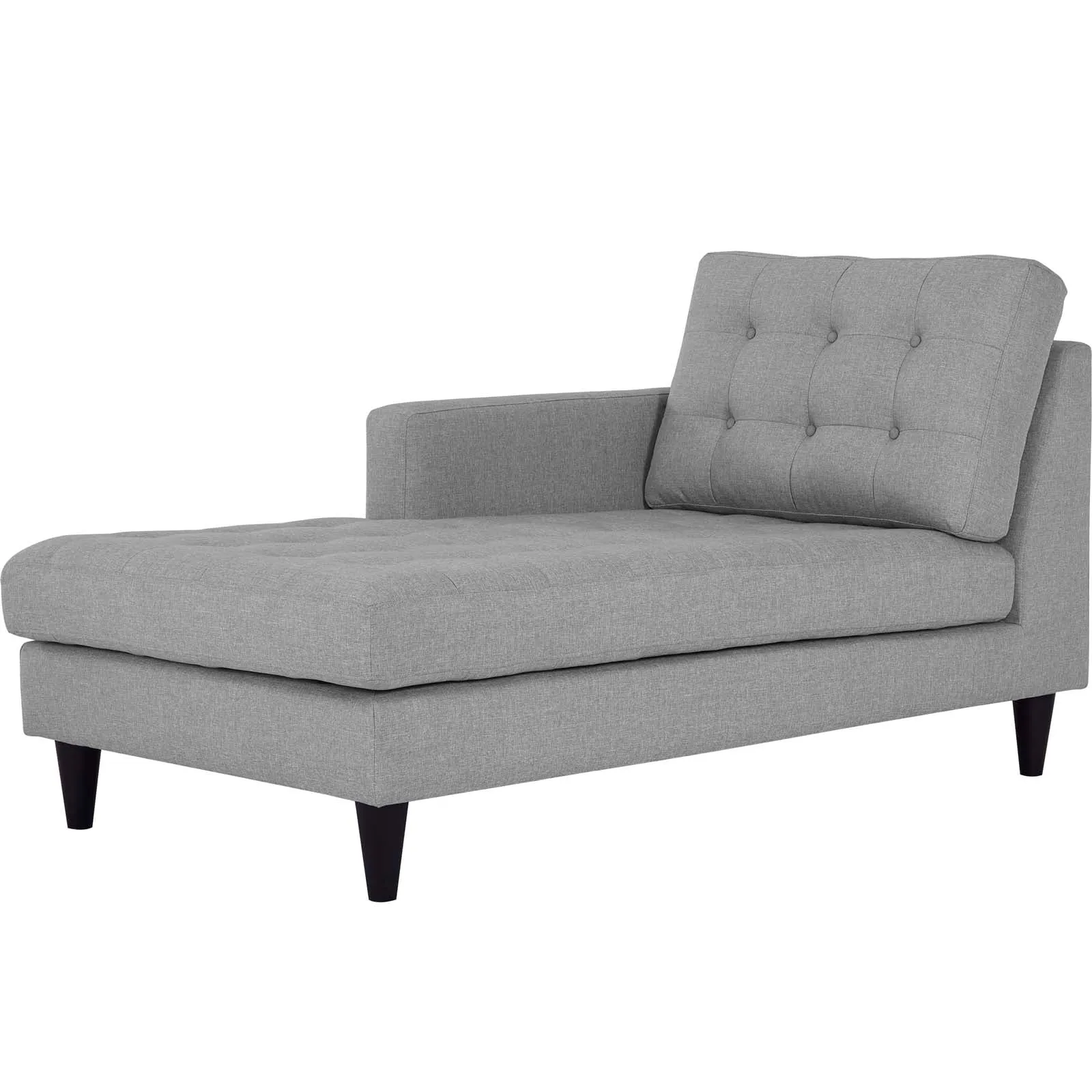 Empress Left-Arm Upholstered Fabric Chaise