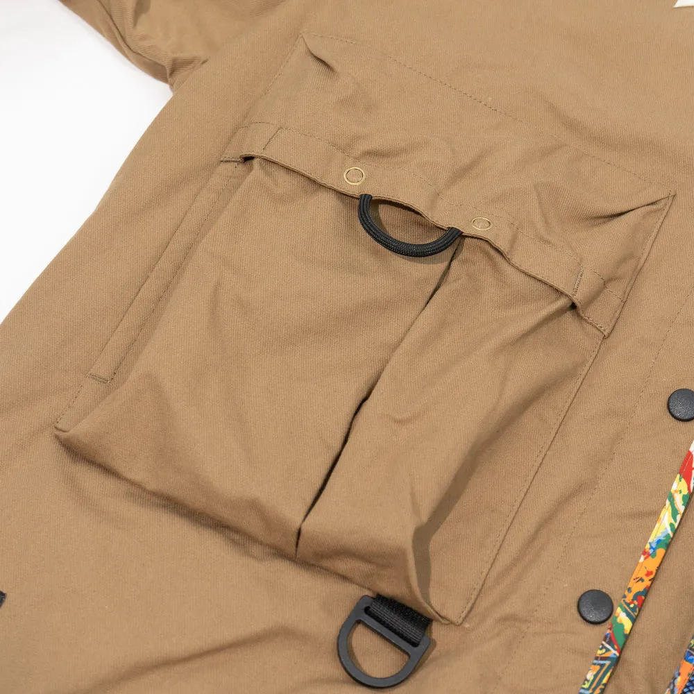 FAIRFAX COOGI PATTERN - REVERSIBALE LINER JACKET-KHAKI/BROWN