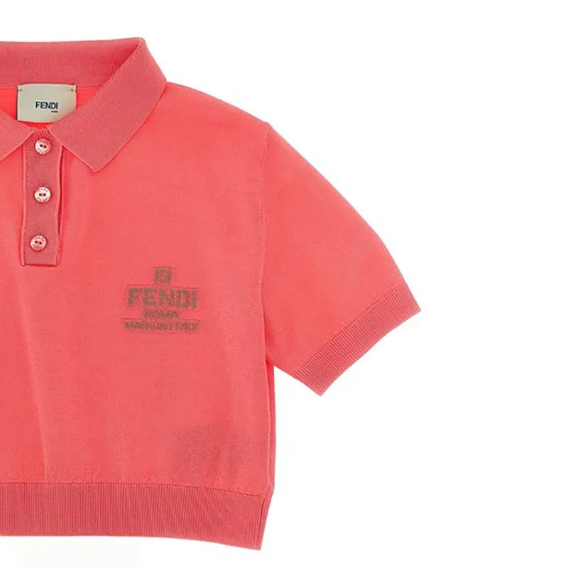 FENDI KIDS Logo Polo Shirt