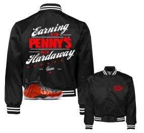 Foamposite Metallic Red Earning Penny's Satin Jacket