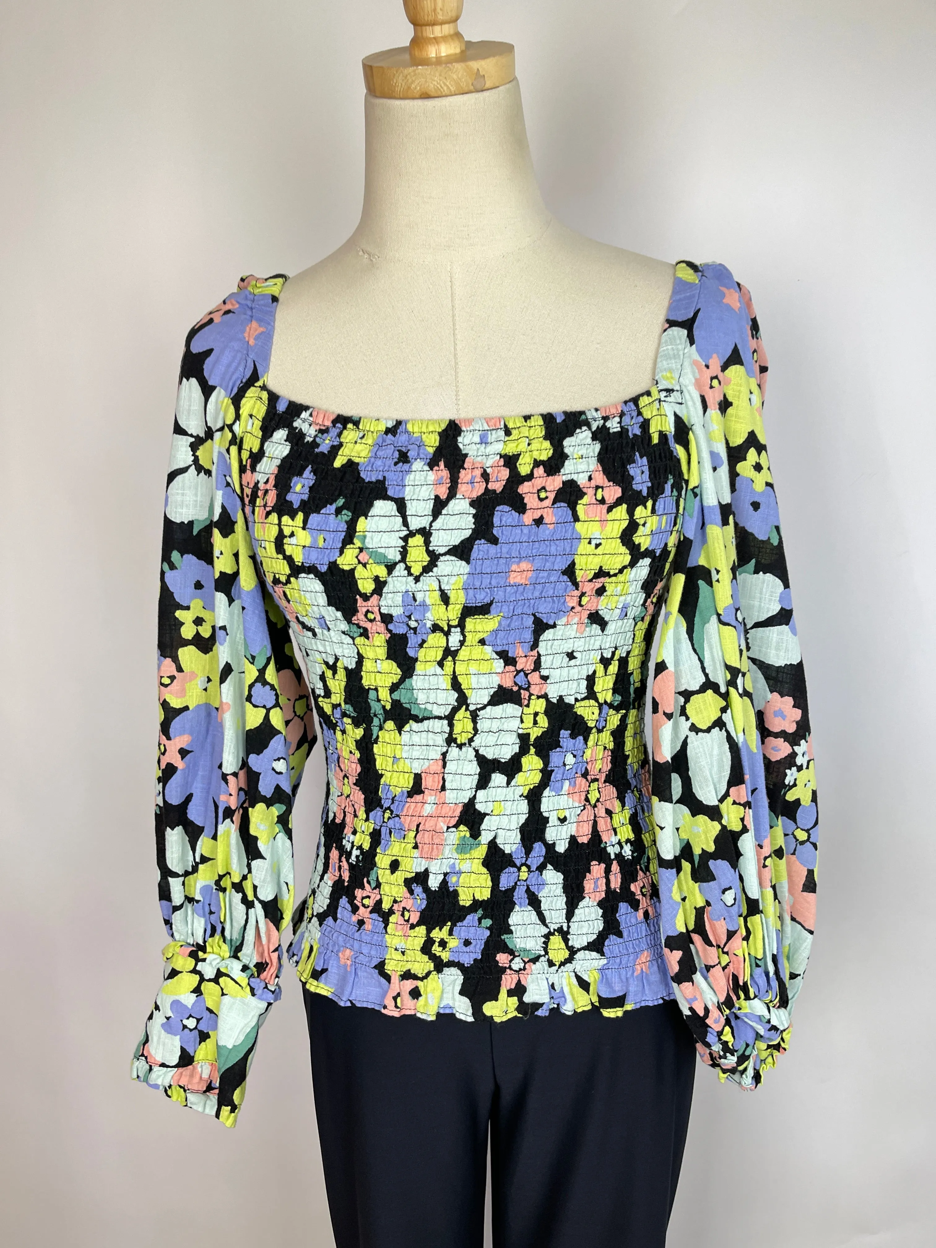 Free People Floral Blouse (S)