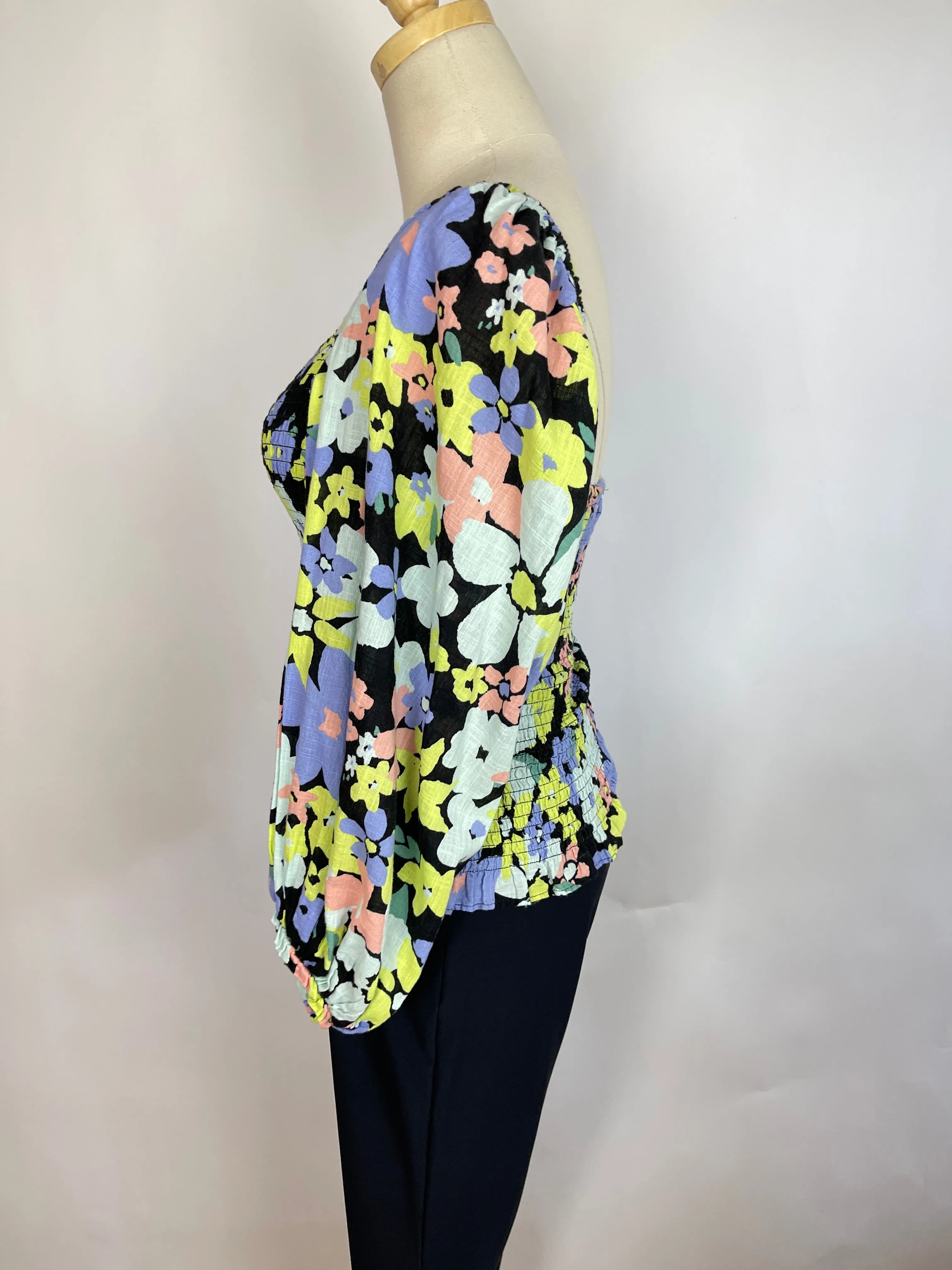 Free People Floral Blouse (S)