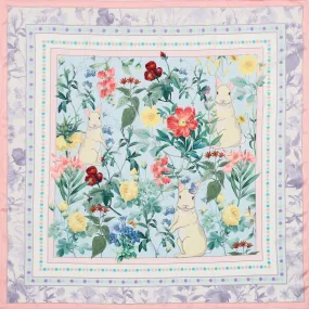 Garden Bunny Square Scarf