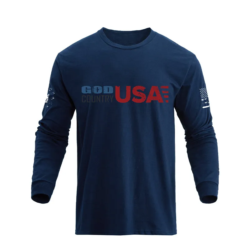 GOD COUNTRY USA GRAPHIC LONG SLEEVE T-SHIRT