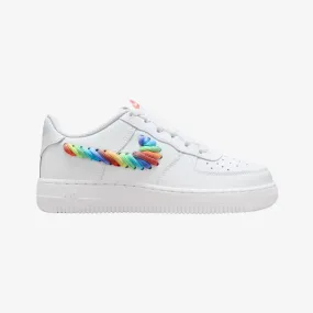 gradeschool nike air force 1 lv8 (rainbow swoosh)