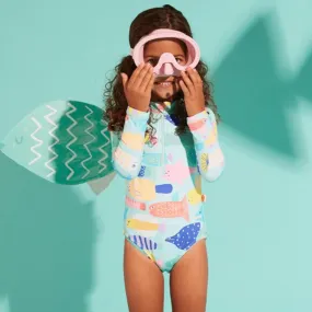 Halcyon Nights Long Sleeve Zip Bather Rainbow Reef