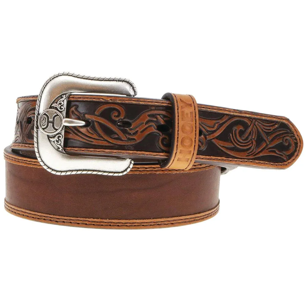 HOOEY RANCHERO CLASSIC HOOEY BELT NATURAL / BROWN ACCENT EDGE