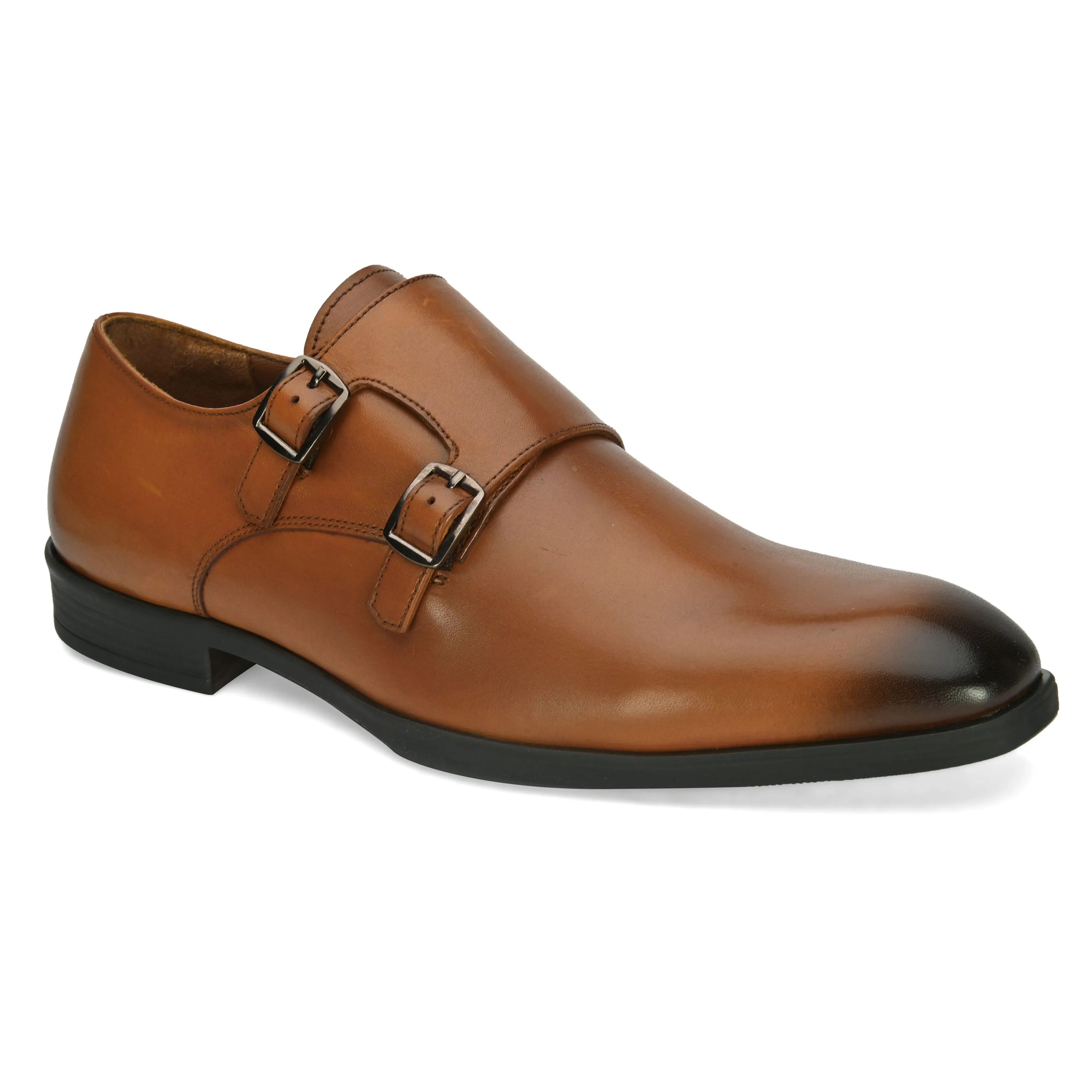 Hugo Classic Tan Monk Shoes