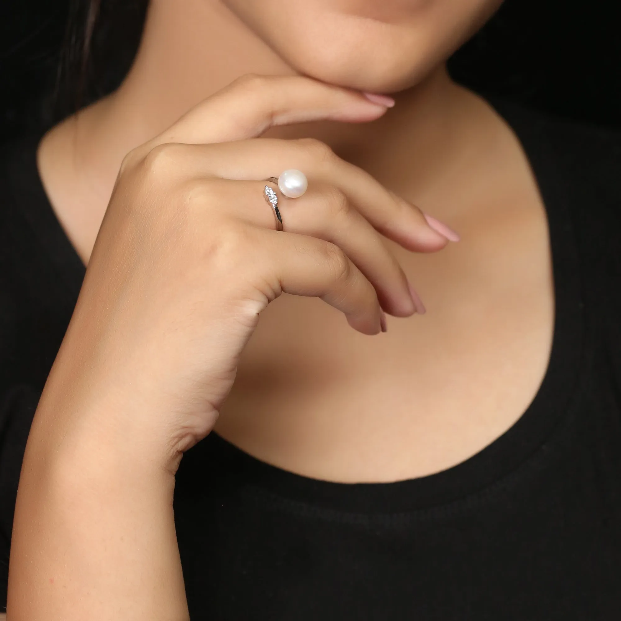 Imeora Fresh Water Pearl Adjustable Ring