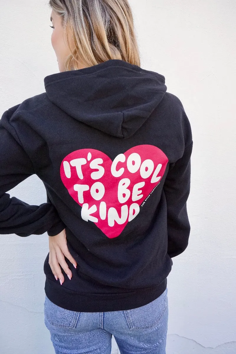 'IT'S COOL TO BE KIND' unisex hoodie - Black