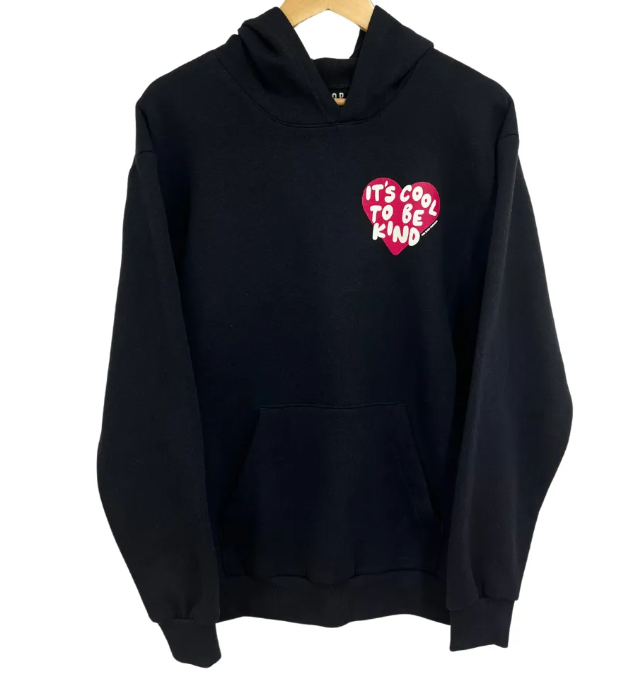 'IT'S COOL TO BE KIND' unisex hoodie - Black