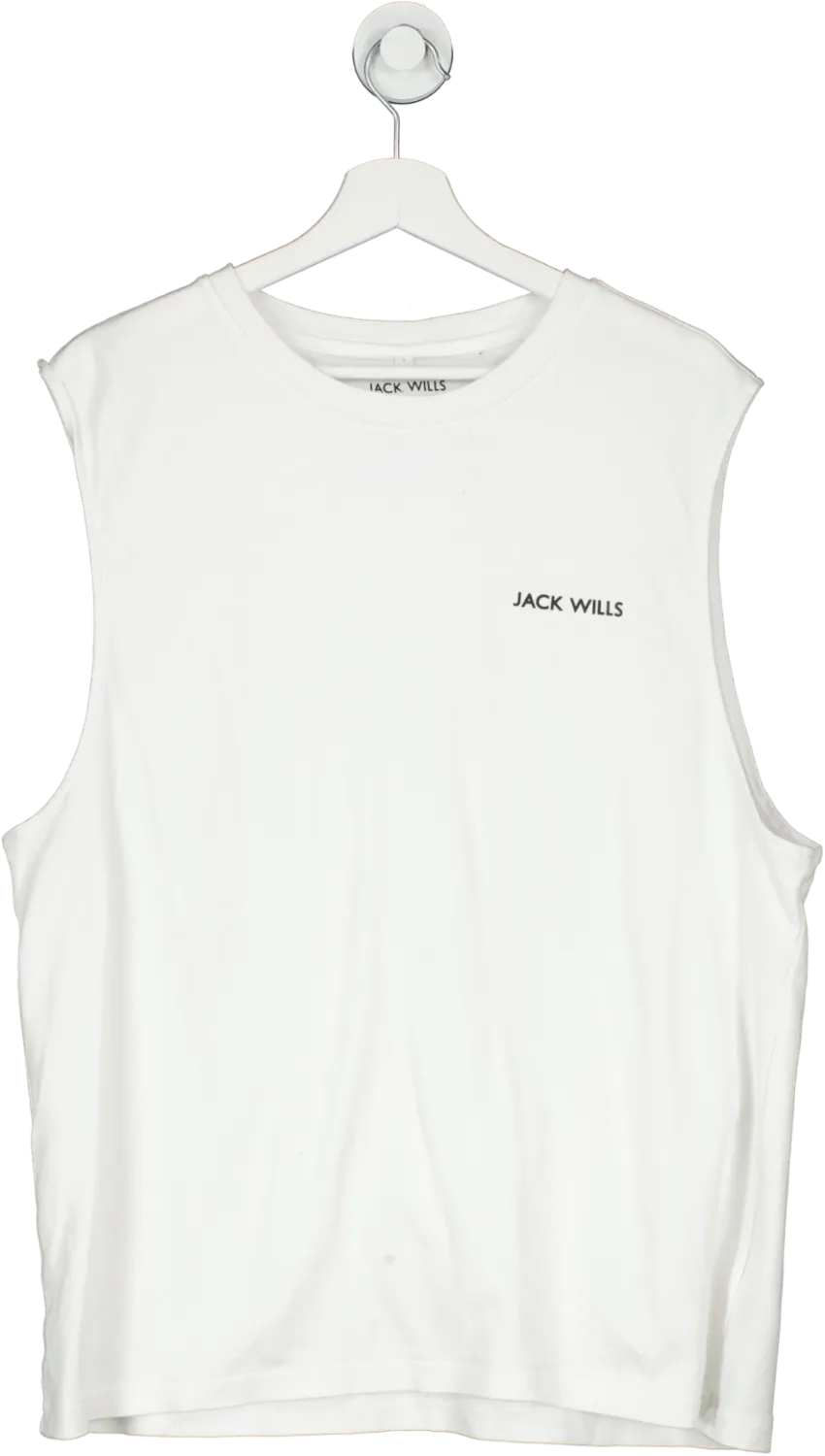 Jack wills White Classic Fit Tank Top UK M